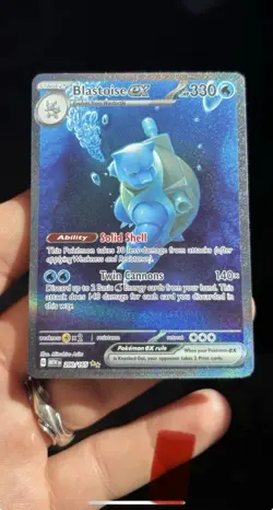 2023 POKEMON Blastoise ex 200/165 MEW EN-151 NO WHITENING Pack Fresh - Image 1