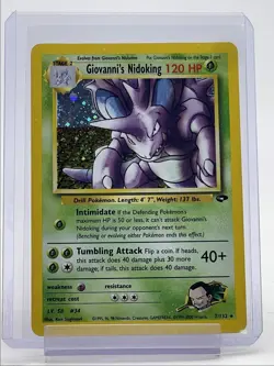 GIOVANNI'S NIDOKING 2000 POKEMON GYM CHALLENGE HOLO RARE 7/132 Q3726 - Image 1