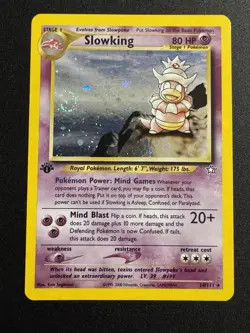 Pokemon TCG Slowking Neo Genesis 14 Holo 1st Edition Holo Rare SWIRL - Image 1
