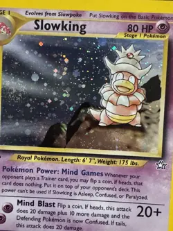 Pokemon TCG Slowking Neo Genesis 14 Holo 1st Edition Holo Rare SWIRL - Image 2
