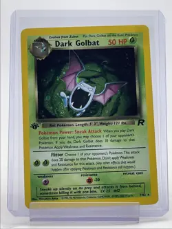 DARK GOLBAT 2000 POKEMON TEAM ROCKET 1ST EDITION HOLO RARE 7/82 Q3726 - Image 1