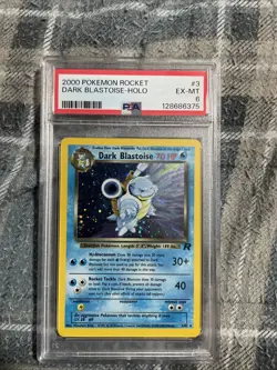 2000 Pokemon Team Rocket Dark Blastoise Holo PSA 6 - Image 1