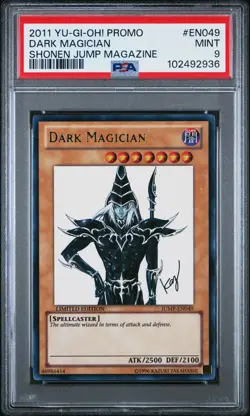 2011 YU-GI-OH! PROMO SHONEN JUMP MAGAZINE #EN049 DARK MAGICIAN PSA 9 - Image 1
