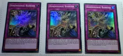 Yugioh! 3x Dimensional Barrier 1st Ed. engl. RA01-EN72 Super Rare play set 25th - Image 1