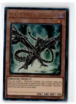 2025 Quarter Century Stampede Black Metal Dragon #RA04-EN016 Ultimate Rare - Image 1