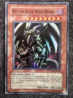 Yugioh Red-Eyes Black Metal Dragon PP01-EN015 Super Rare Unlimited Edition LP - Image 1