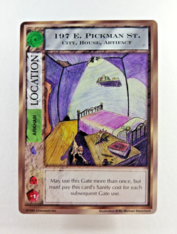 197 E Pickman St - Mythos CCG card (1996 Chaosium) Location, Arkham Cthulhu - Image 1