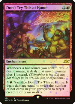 Don't Try This at Home Galaxy FoilUnfinity MTG MAGIC ENCHANTMENT R FOIL 0253 - Image 1
