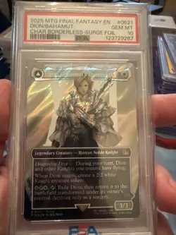 Mtg Final Fantasy Dion Bahamut’s Dominant Surge Foil Psa 10 - Image 1
