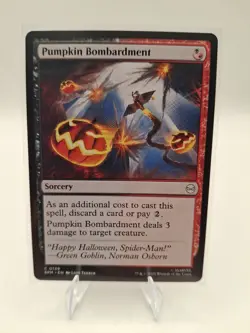 Pumpkin Bombardment #139 Near Mint SPM Marvel's Spider-Man Magic MTG - Image 1