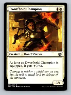 Dwarfhold Champion (014) Adventures in the Forgotten Realms AFR MTG Magic - Image 1