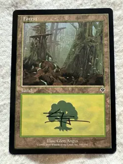 MTG - Forest (350) - Invasion - NM - Artist Glen Angus Signed - Free Shipping! - Image 1
