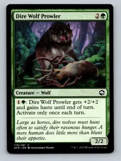 Dire Wolf Prowler (179) Adventures in the Forgotten Realms AFR MTG Magic - Image 1