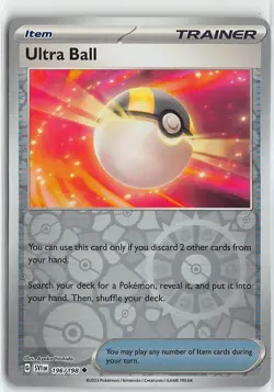 Pokemon TCG Scarlet & Violet Base Set Reverse Foil Uncommon #196/198 Ultra Ball - Image 1