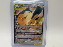 Eevee & Snorlax GX ULTRA RARE SM Tag Team Up SM169 Pokemon TCG Promo - Image 1