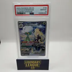Cynthia's Roserade 184 , Pokemon Destined Rivals Illustration Rare , PSA 10 - Image 1