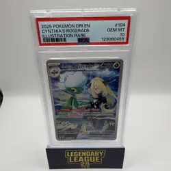 Cynthia's Roserade 184 , Pokemon Destined Rivals Illustration Rare , PSA 10 - Image 2