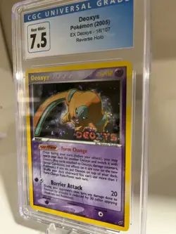 2005 POKEMON EX DEOXYS #18/107DEOXYS-REVERSE FOIL CGC 7.5 - Image 2