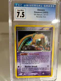 2005 POKEMON EX DEOXYS #18/107DEOXYS-REVERSE FOIL CGC 7.5 - Image 3