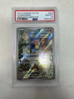 2023 POKEMON SVP OBSIDIAN FLAMES ETB PROMO #044 CHARMANDER PSA 10 - Image 1
