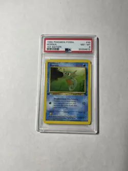 1999 Pokemon Fossil Horsea #49 1st Edition PSA 8 NM-MT - Image 1