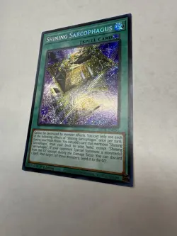 Yugioh TCG Shining Sarcophagus LEDE-EN051 Secret Rare Legacy of Destruction - Image 2