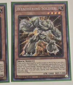 Weathering Soldier BLAR-EN005 Secret Rare 1st Edition Yugioh TCG Card Lot ×3 NM - Image 4
