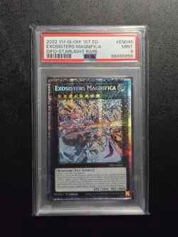 YUGIOH 1ST ED DIFO-EN046 EXOSISTERS MAGNIFICA STARLIGHT RARE PSA 9 MINT - Image 1