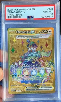 Pokemon TCG Terapagos EX Stellar Crown Card 173/142 PSA 10 - Image 1