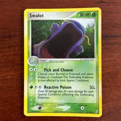 Swalot 11/100 Holo Rare EX Crystal Guardians Pokemon Card - Image 1