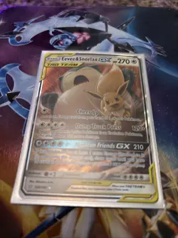 Pokemon TCG Eevee & Snorlax GX Holo Ultra Rare Card Sun and Moon Team Up 120/181 - Image 4