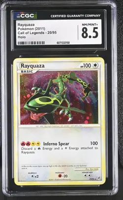 CGC 8.5 Rayquaza 2011 Call of Legends 20/95 Holo Pokemon Card - Image 1