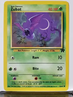 Zubat 70/82 LP - Team Rocket Pokemon Card - $2 Combined Shipping - Image 1