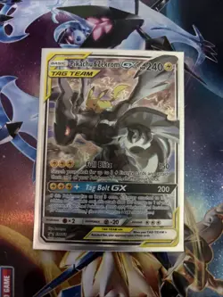 Pokemon TCG Black Star Promo Pikachu & Zekrom GX SM168 Card Full Art NM - Image 1