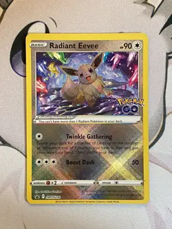 Pokemon Card TCG - Radiant Eevee SWSH230 Pokemon GO Promo - Near Mint - Image 1