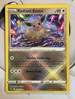 Pokemon Card TCG - Radiant Eevee SWSH230 Pokemon GO Promo - Near Mint - Image 2