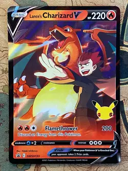 Pokemon Card TCG - Lances Charizard V SWSH133 Black Star Promo Celebrations NM - Image 2