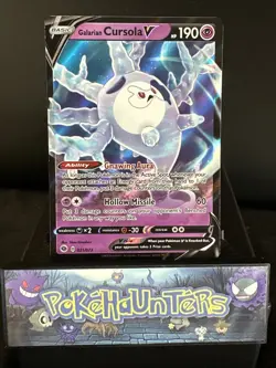 Pokemon Card Galarian Cursola V 021/073 Champion's Path Holo Rare NM - Image 1