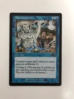 Miscalculation MTG Magic the Gathering Card NM Near Mint Urza's Legacy - Image 1