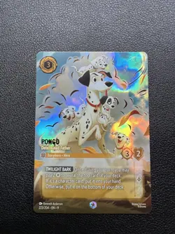 Disney Lorcana Fabled PONGO DETERMINED FATHER ENCHANTED 223/204 - Image 1