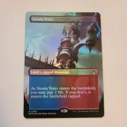 Magic the Gathering - Steam Vents (Foil,Borderless) - Ravnica Remastered - NM - Image 1