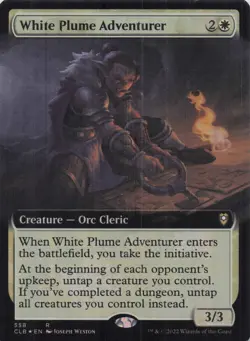 White Plume Adventurer (Extended Art) CLB Foil Rare #558 NM MTG - Image 1