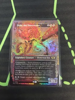 MTG Magic The Gathering Zirda, The Dawnwaker Foil MUL Rare Borderless Boros Fox - Image 1