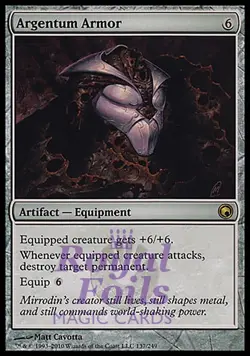Argentum Armor 1x FOIL SOM MTG Scars of Mirrodin Rare NM+ artifact - Image 1