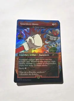 MTG SLD Sonic Secret Lair Knuckles's Gloves - The Reaver Cleaver NM Foil - Image 1