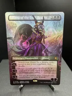 MTG Bloomburrow Commander Liliana of the Dark Realms Borderless Foil Mythic NM! - Image 1