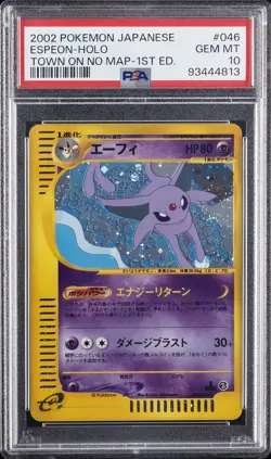 2002 POKEMON JPN THE TOWN ON NO MAP 1ST ED #046 ESPEON-HOLO PSA 10 - Image 1