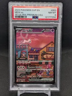2023 MEW EX 053 PSA 8 POKEMON SVP EN-SV BLACK STAR PROMO 151 ULTRA-PREMIUM COLL - Image 1