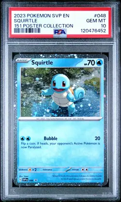 2023 Pokemon Svp En-Sv #048 Squirtle 151 Poster Collection PSA 10 - Image 1