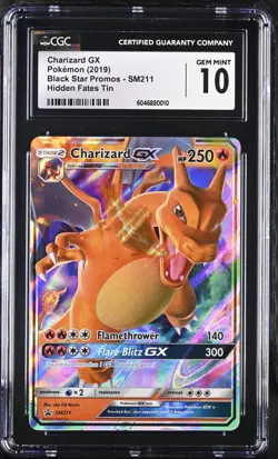 CGC 10 Pokemon Charizard GX SM211 2019 Black Star Promos - Sun & Moon Promo - Image 1